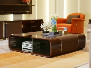 Turri Низкий квадратный деревянный журнальный столик Madison