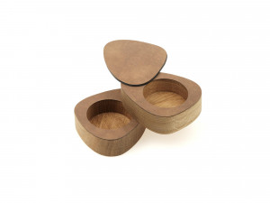 982622 NUPO nature набор солонка/перечница фигурная 8х10х3см ;LIND DNA