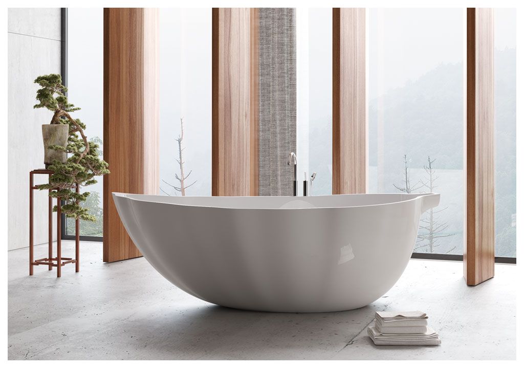 Ванна из искусственного камня Aquanet Blossom V8 193x88, глянцевая - Вид №6