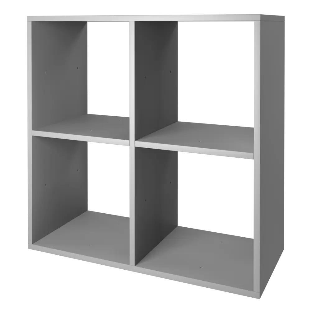 Стеллаж Spaceo KUB 4 секции 70x70x31.5 см ЛДСП цвет графит 82731883 STLM-2023026  - Вид №2