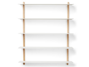 Подвесной книжный шкаф из стали и дерева