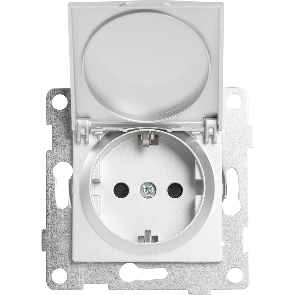 Розетка влагозащищенная GUSI Electric с заземлением IP44 серебро 84695691 Ugra STLM-0053791 - Вид №1