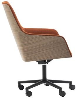 Andreu World Офисное кресло руководителя с 5 спицами на колесах и средней спинкой Alya executive So1478 - Вид №3