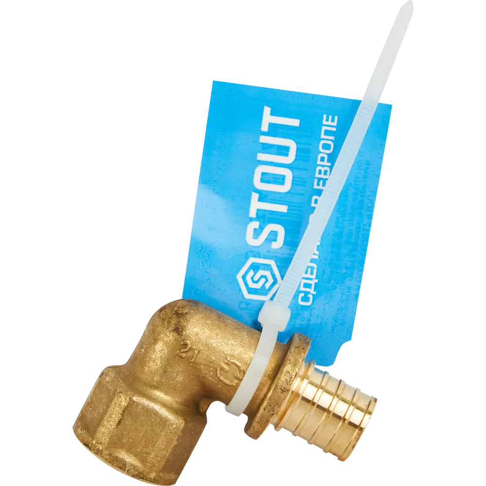 Угольник-переходник STOUT 90° для трубопроводов 20x1/2" 82197822 STLM-0021714 - Вид №4