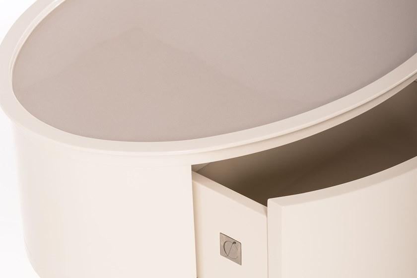 Stylish Club Тумбочка из лакированной древесины овальная Voilier Scf.v16 - Вид №1