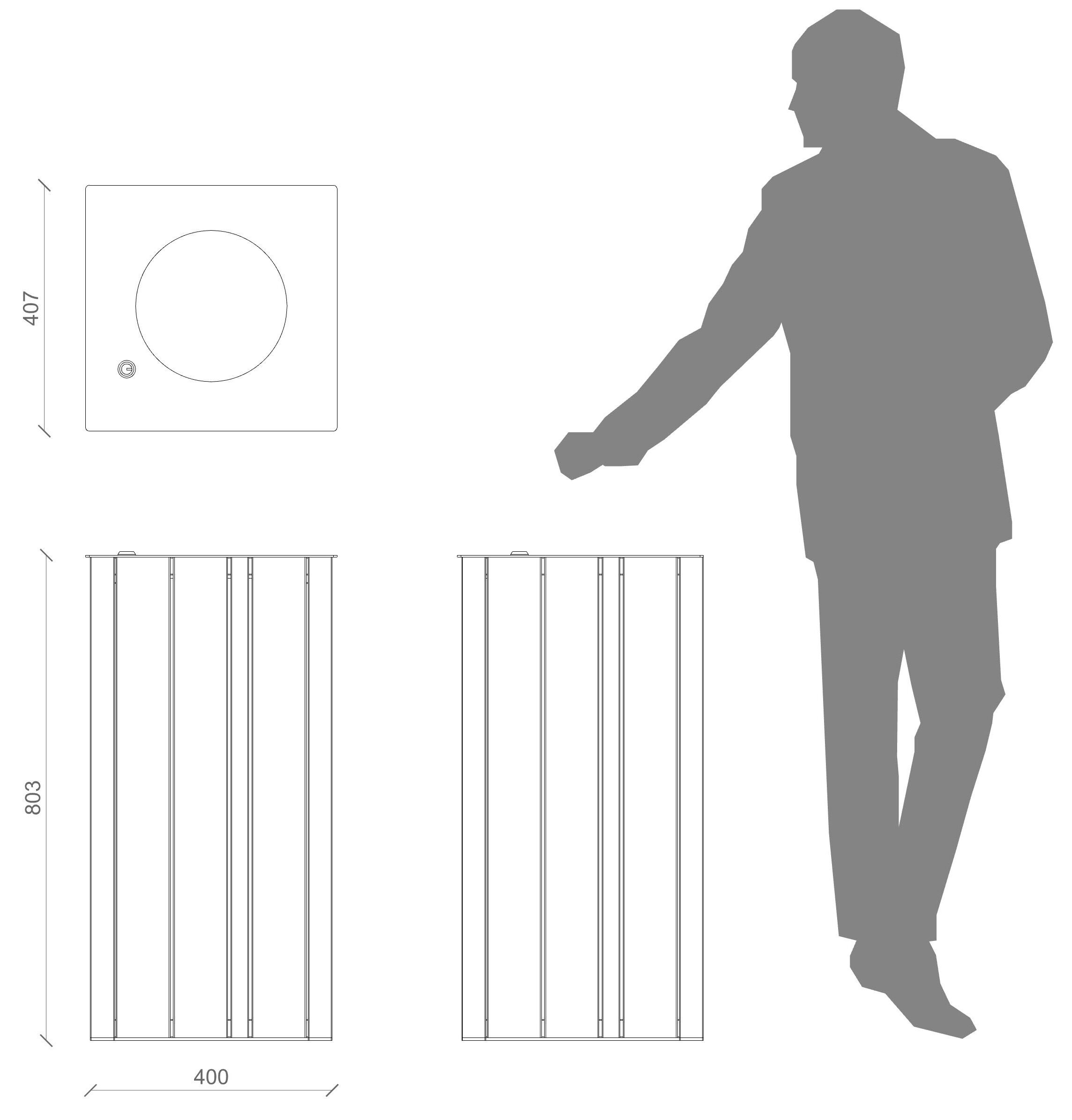 Корзина для мусора в okumè Lazzari Ritmo ARCH-00083990 - Вид №20