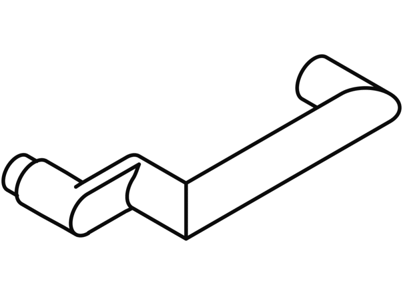 166XAHLT Рычажная рукоятка, часть с отверстием (h-технология) HEWI System 162 | Edelstahl  - Вид №2