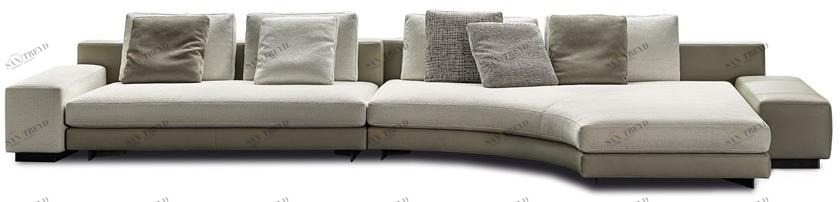 Minotti Секционный модульный диван из ткани sun-id-1383757