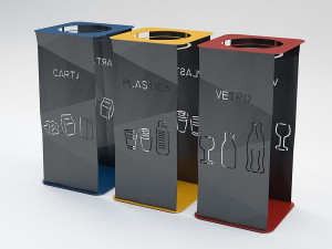 Наружная стальная стойка для мусора для утилизации отходов