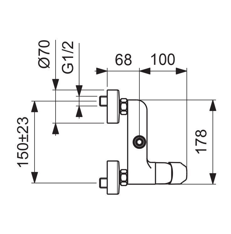 BA272AA Душевая система (монтаж с настенным смесителем) VIDIMA BALANCE - Вид №2