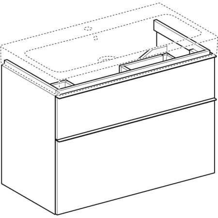 840360000 Шкафчик для раковины Geberit iCon, с двумя выдвижными ящиками Geberit  - Вид №15