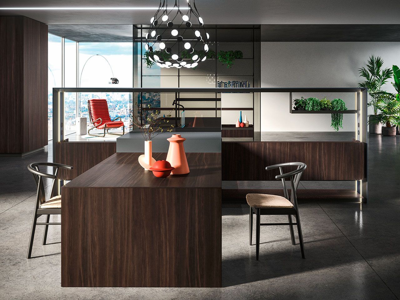 Встроенная кухня с островом Arrital Nautila ARCH-00121693 - Вид №7