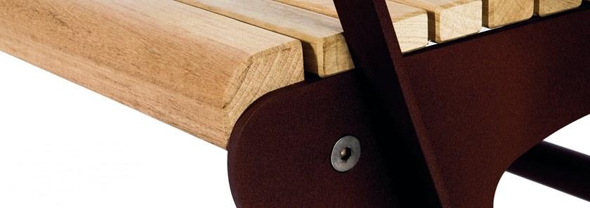 Euroform W Скамья из дерева с подлокотниками со спинкой  1010  - Вид №4