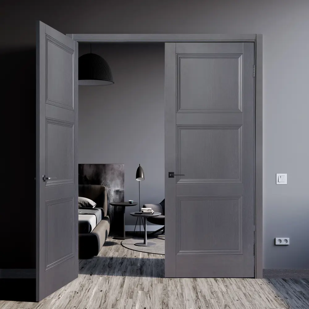 Комплект двери трилло глухая 70x200 см Hardflex цвет грей легно с добором 150 мм МАРИО РИОЛИ STLM-2159585 - Вид №2