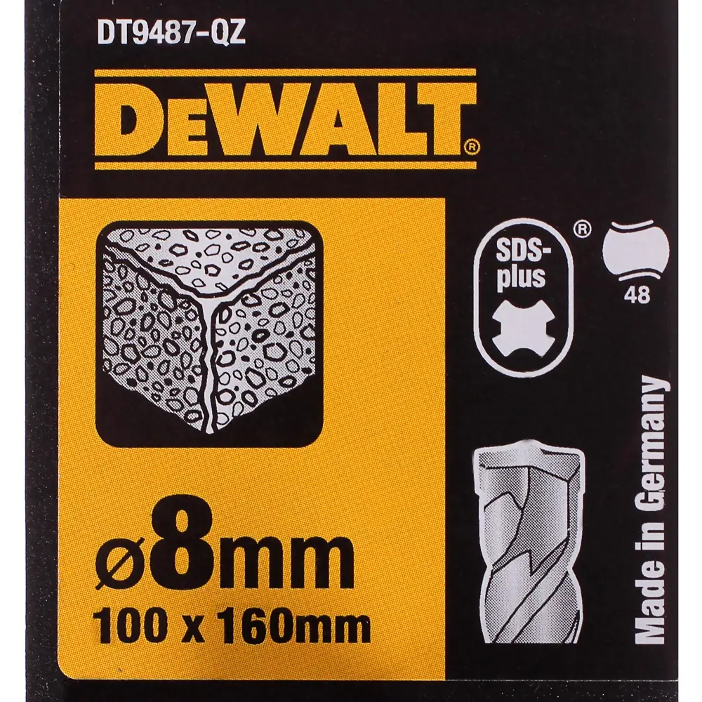 Бур по бетону SDS-plus 8х100х160 мм DeWalt DT9487 81990658 STLM-2139184  - Вид №3