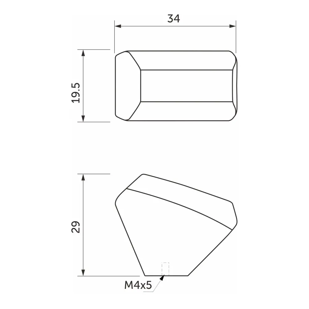 Мебельная ручка-кнопка Kubic цвет хром 87686814 STLM-2057501 AKS  - Вид №5