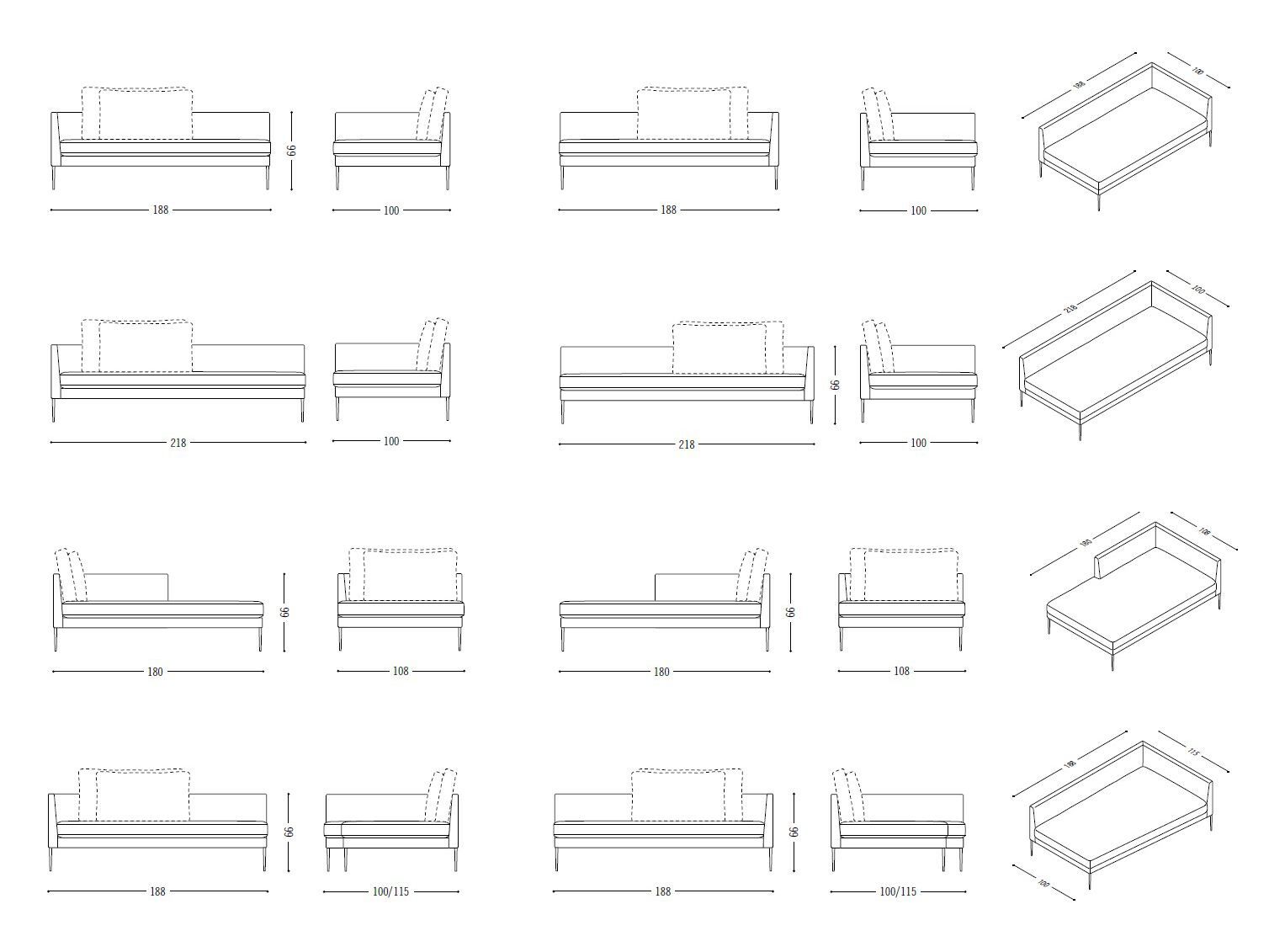 3-местный тканевый диван COR Pilotis ARCH-00153069 - Вид №8