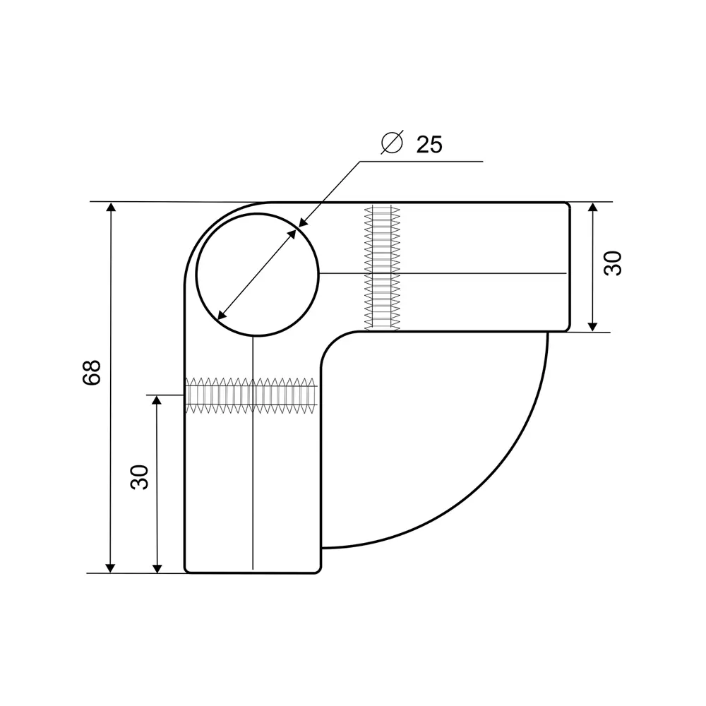 Угловой соединитель для труб Palladium STLM-1011470 88483005  - Вид №3