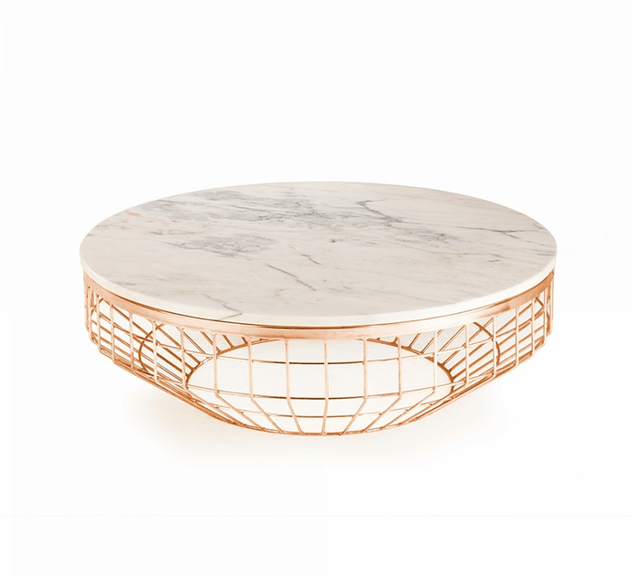 Mambo Unlimited Ideas Низкий круглый мраморный журнальный столик Air sun-id-1446587 - Вид №1