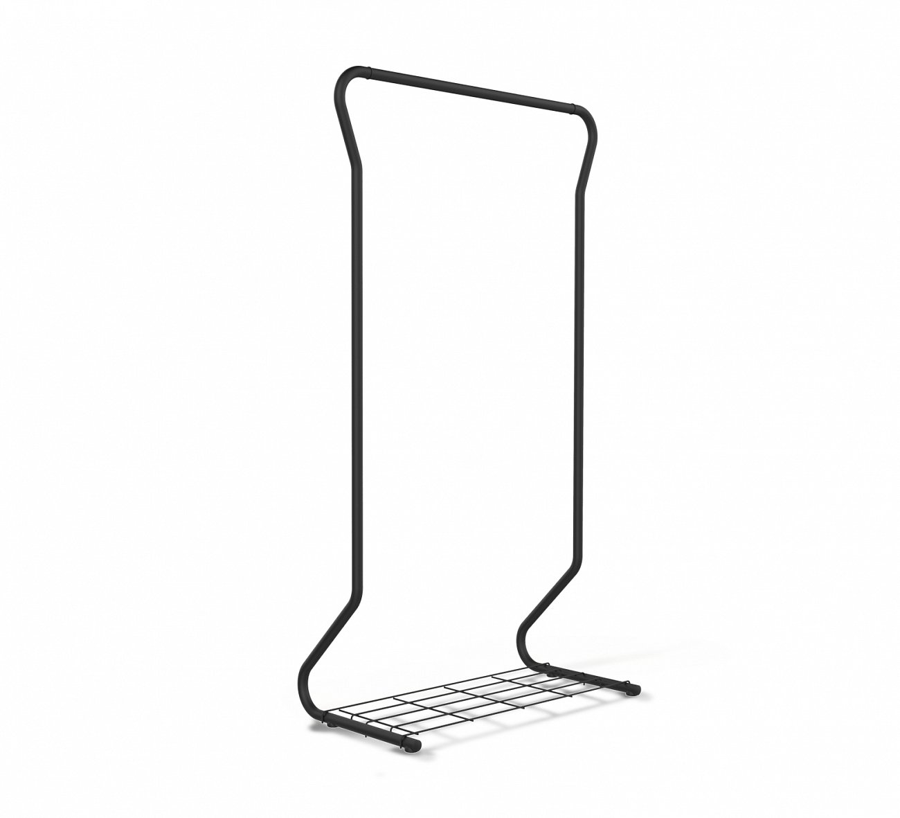 Вешалка гардеробная с ножкой чёрная SHEFFILTON ДИЗАЙНЕРСКИЕ 015545 Чёрный;серый  - Вид №1