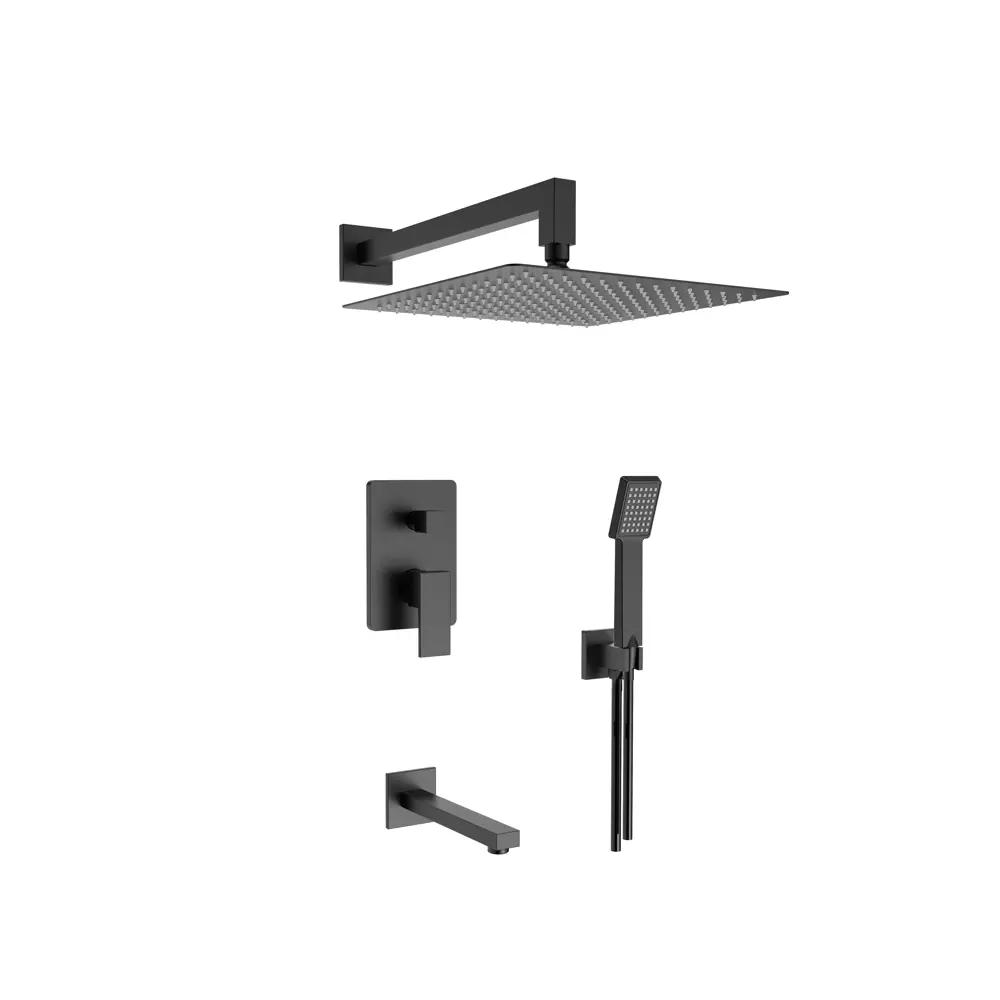 89349211 Душевая система Iddis Folk FOLBL03i68 скрытого монтажа цвет черный матовый STLM-0972392 