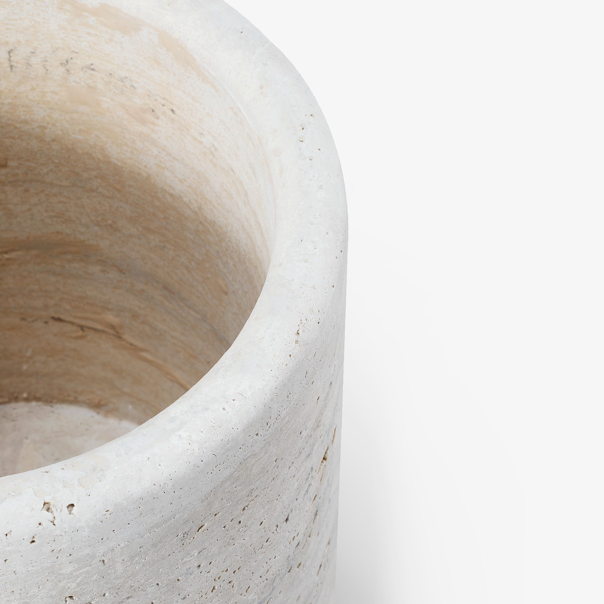 Травертин круглый садовый горшок VELTHA® Lapis ARCH-00141815 - Вид №3