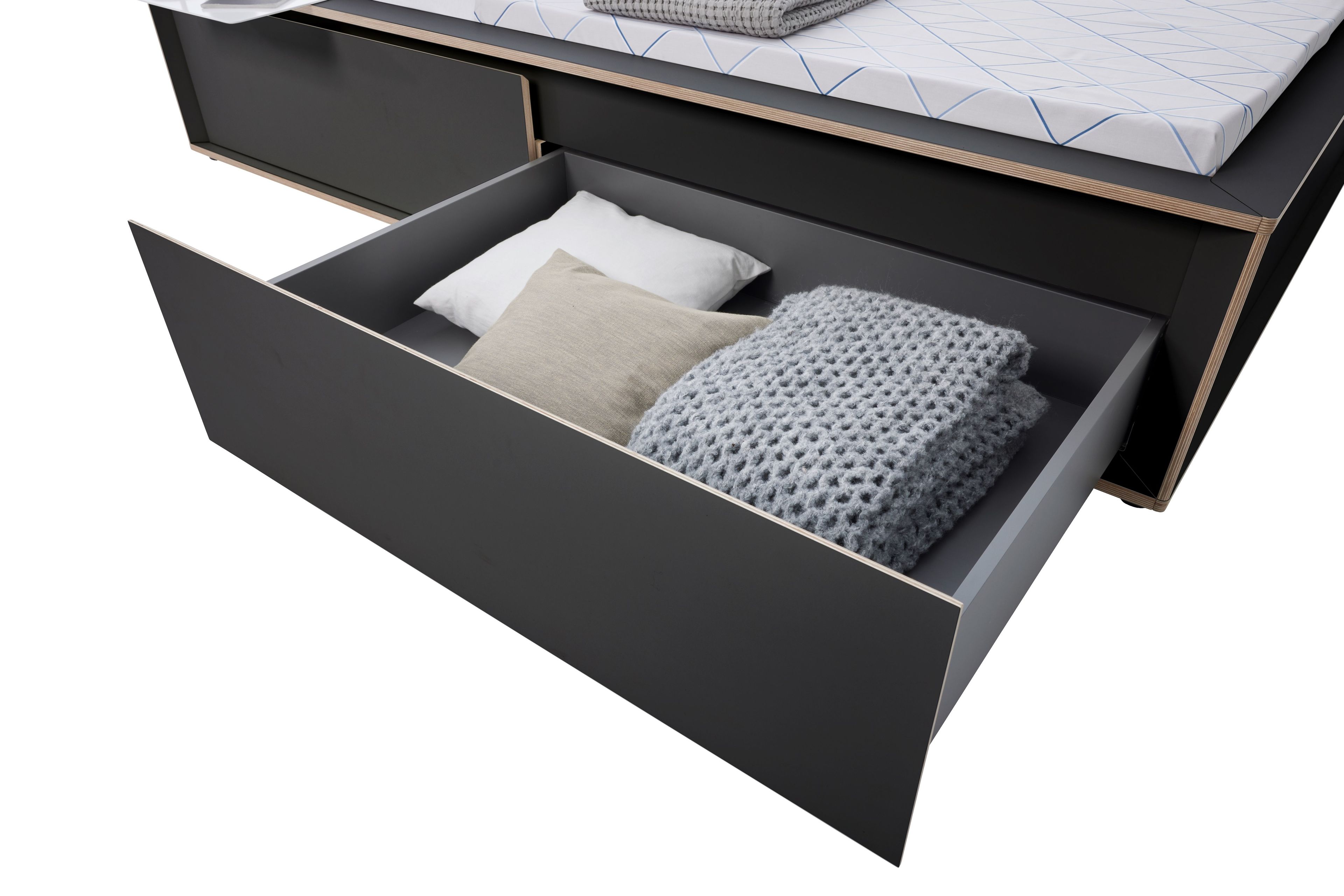 Односпальная кровать для хранения в фанере Müller Small Living SPAZE ARCH-00083318 - Вид №23