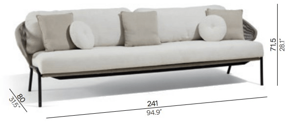 MANUTTI 2-х местный веревочный садовый диван Radius Fs-2s83 - Вид №5