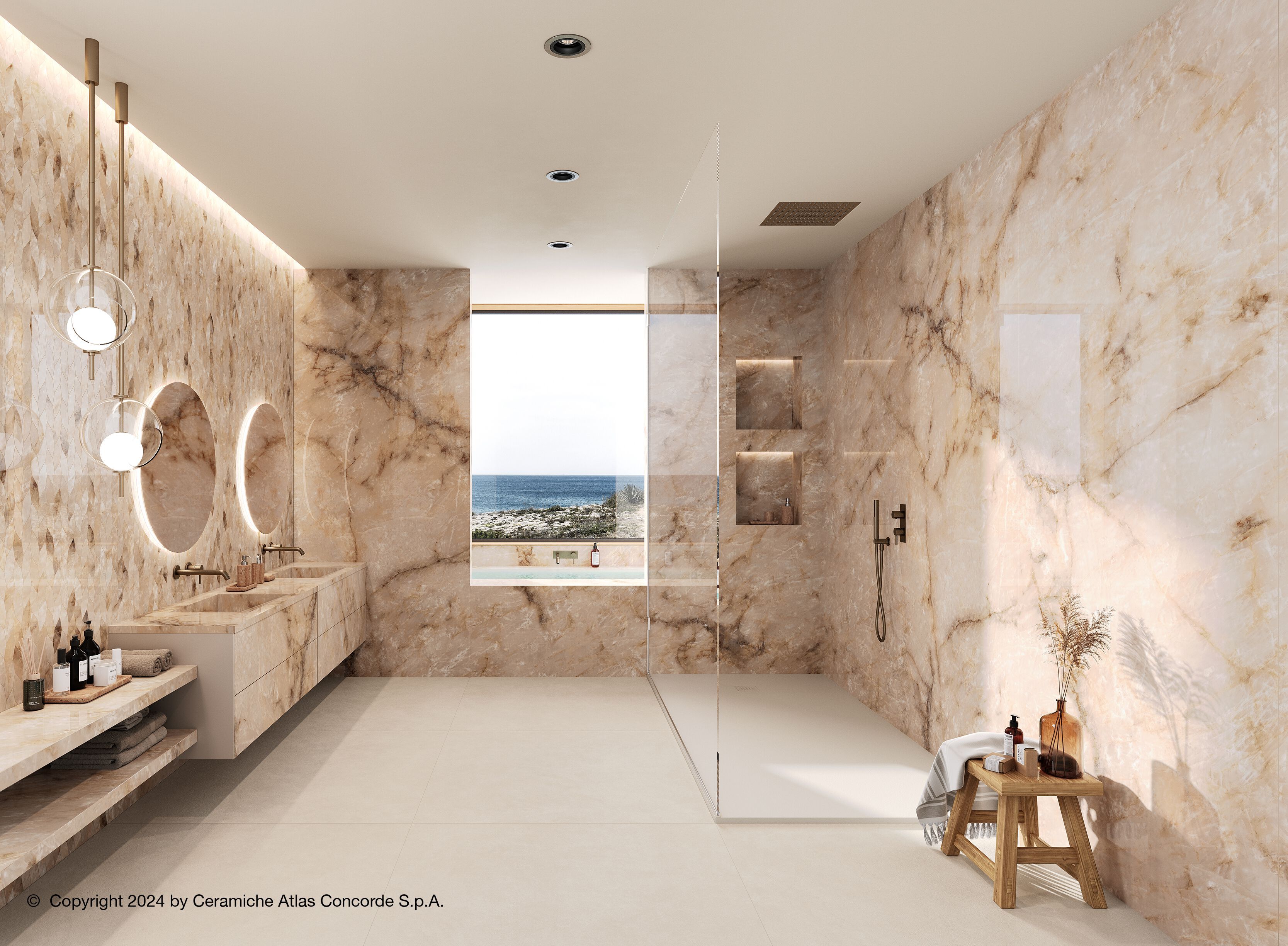 Пол / керамогранит с мраморным эффектом Atlas Concorde Marvel Diva ARCH-00083250 - Вид №38