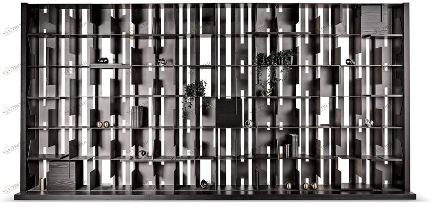 Cantori Отдельностоящий модульный книжный шкаф из алюминия и дерева sun-id-1467415