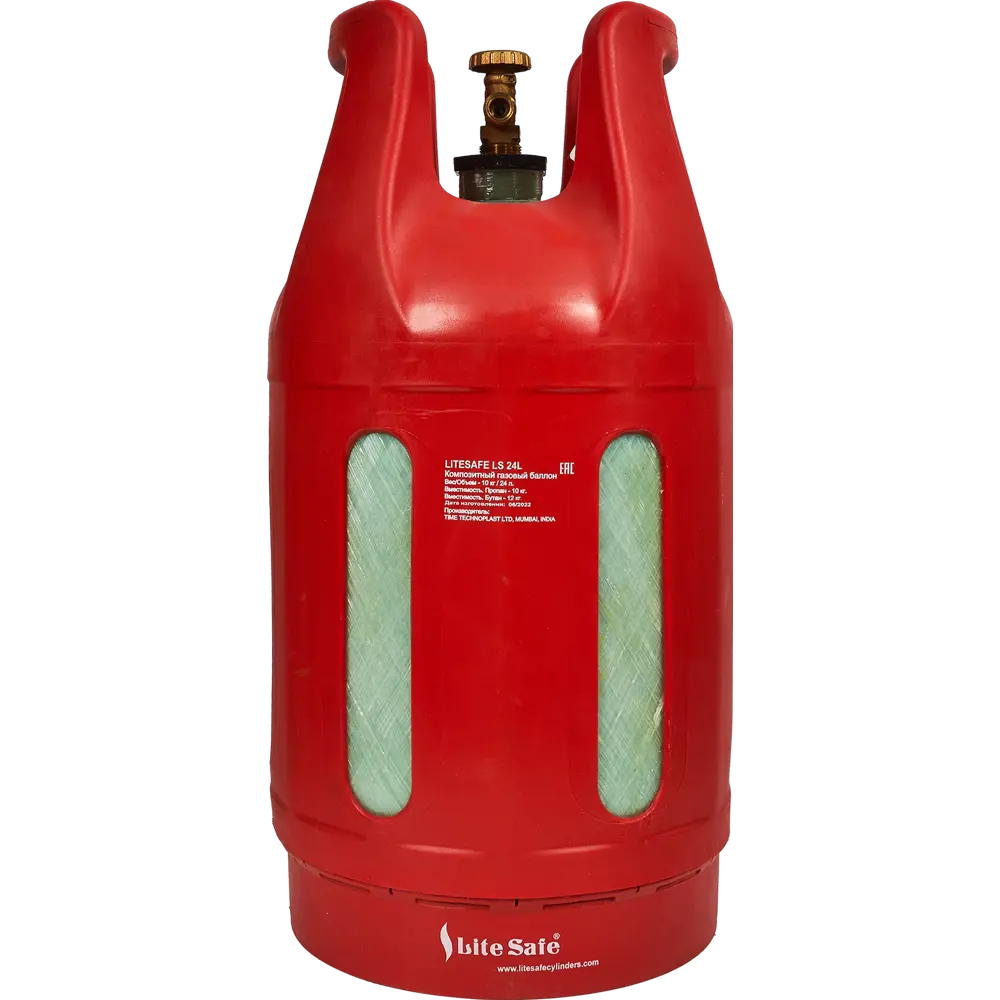 Газовый баллон Litesafe 24 л, стекловолокно/фибергласс, цвет красный 83511763 STLM-2092941 
