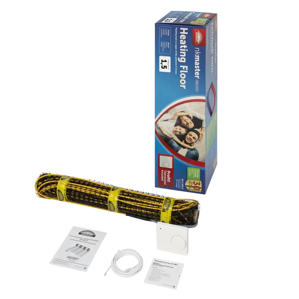 Нагревательный мат для теплого пола Теплолюкс Национальный Комфорт 1.5 м², 225 Вт STLM-2182773 - Вид №2