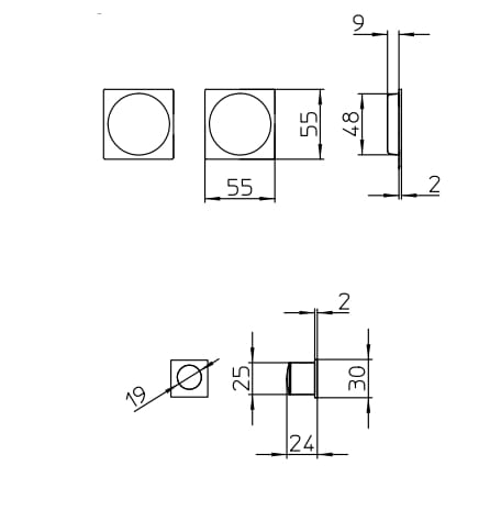 Утопленная ручка Mandelli1953 1108T ARCH-00073489 - Вид №4