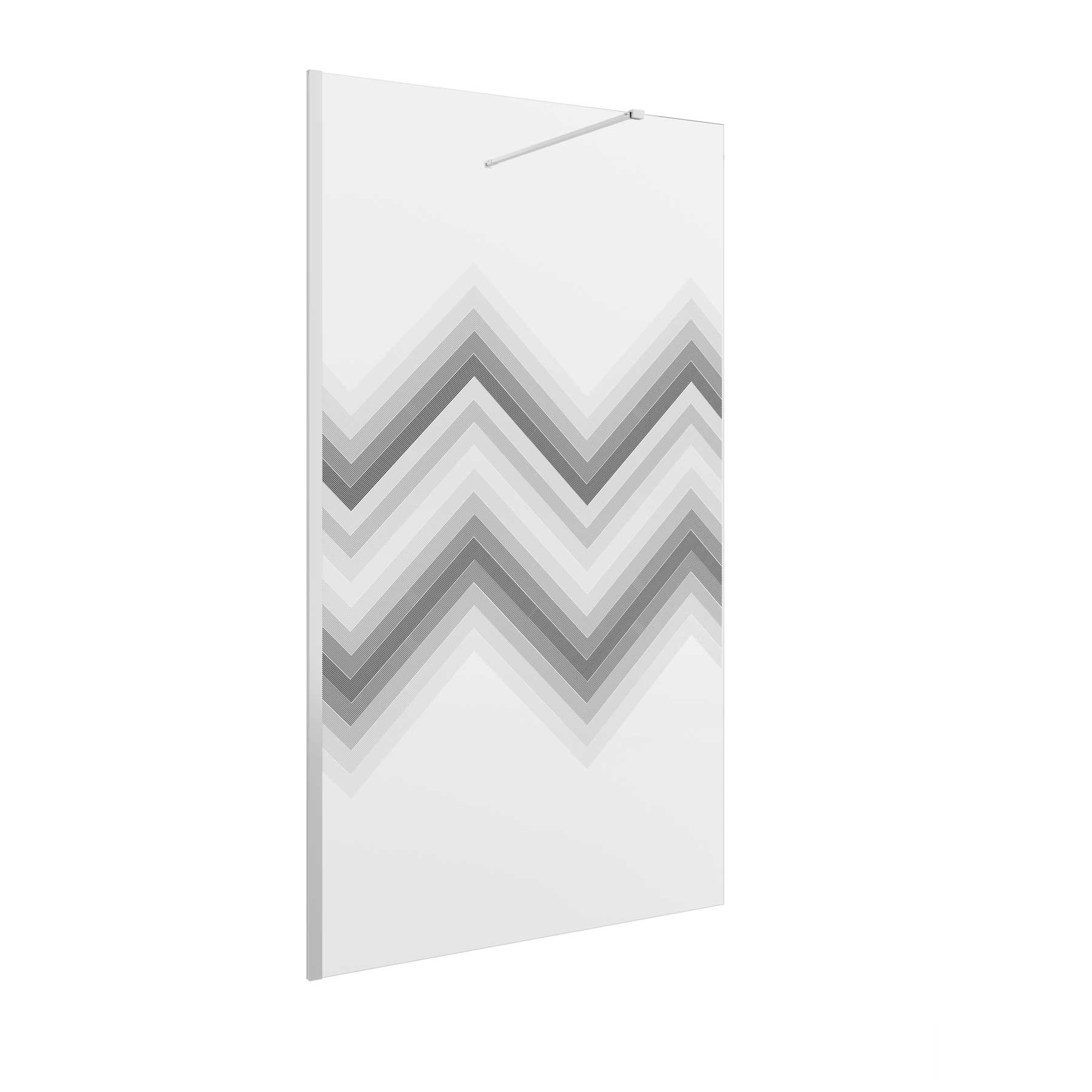 25677 SALGAR Душевая перегородка HEAVEN step-through с защитой от известкового налета Deco 5to 400x 1950 мм