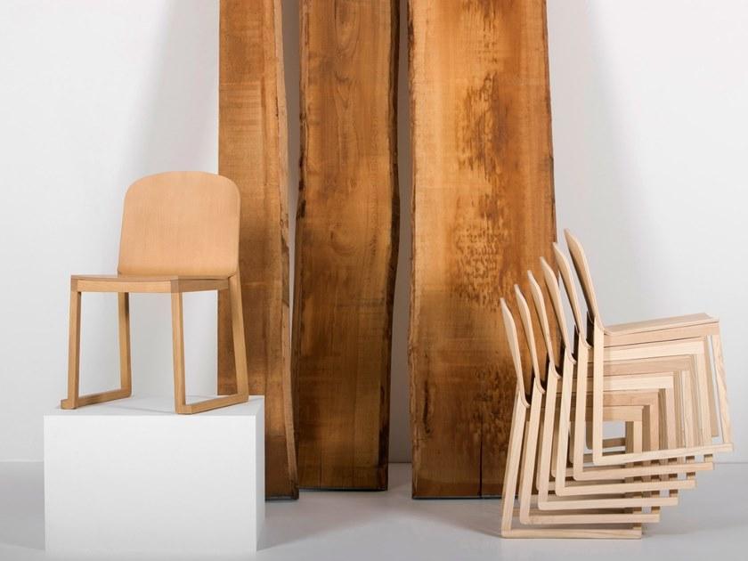 Anesis Штабелируемый стул на салазках из массива дерева  A90  - Вид №5