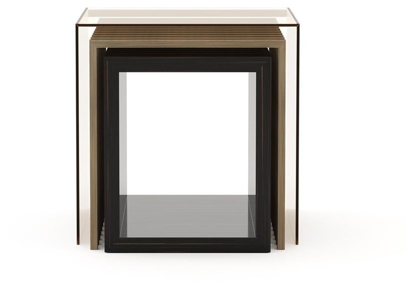 Stylish Club Прямоугольный журнальный столик из дерева и стекла His Scf.hi04 - Вид №2