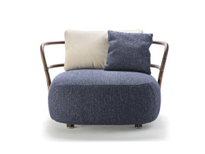 Садовый стул из камыша и ткани