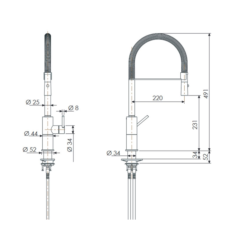 SSTX243 Смеситель для мойки DANIEL RUBINETTERIE Cucina - Вид №2