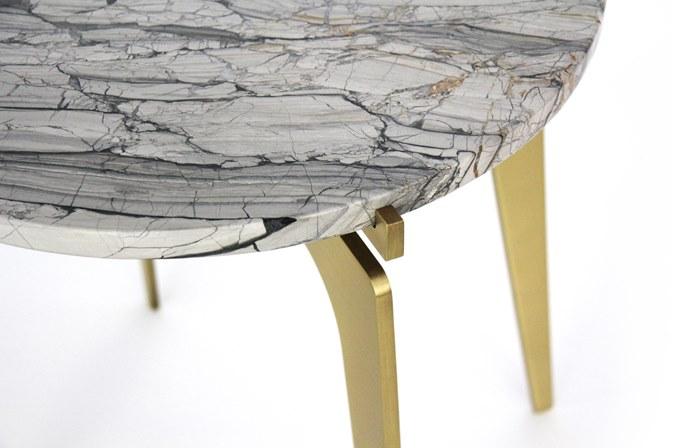 GABRIEL SCOTT Высокий круглый мраморный журнальный столик Prong sun-id-1449267 - Вид №10