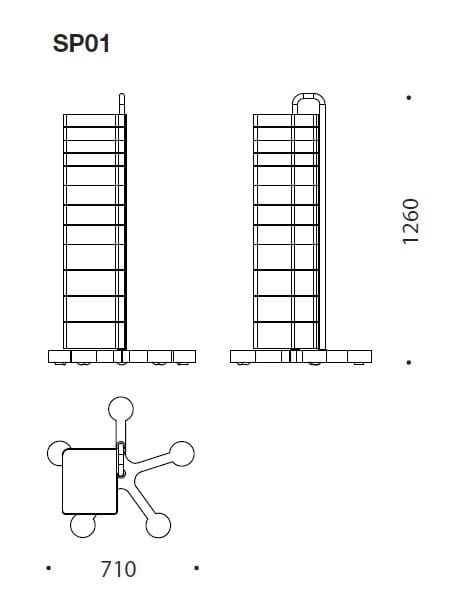 ABS комод на колесах B-LINE SPINNY ARCH-00143197 - Вид №8