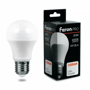 Лампа светодиодная Feron.PRO "Шар" E27 17W 2700K OSRAM LED LB-1017 38038 FERON  00-3956716 Матовый