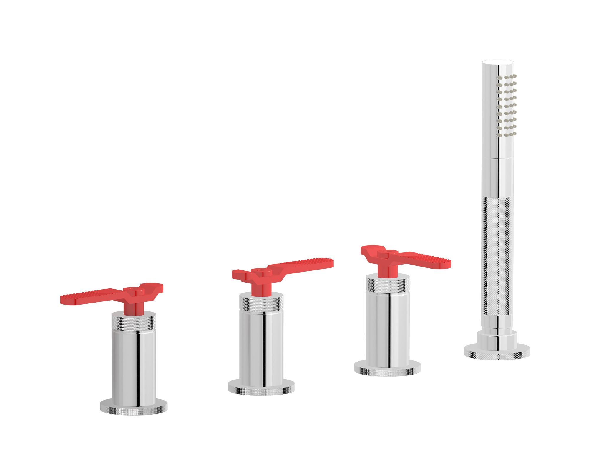 Встраиваемый смеситель для ванны с 4 отверстиями и ручным душем IB Bold ARCH-00081508 - Вид №3