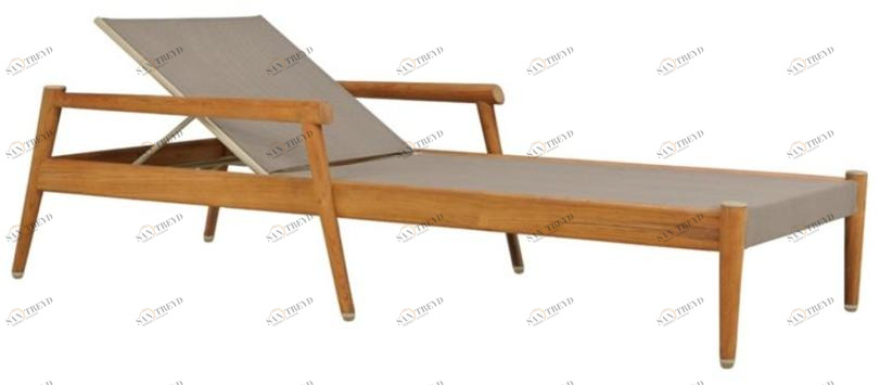 JANUS et Cie Садовая кушетка из тикового дерева с подлокотниками Konos sun-id-1370020