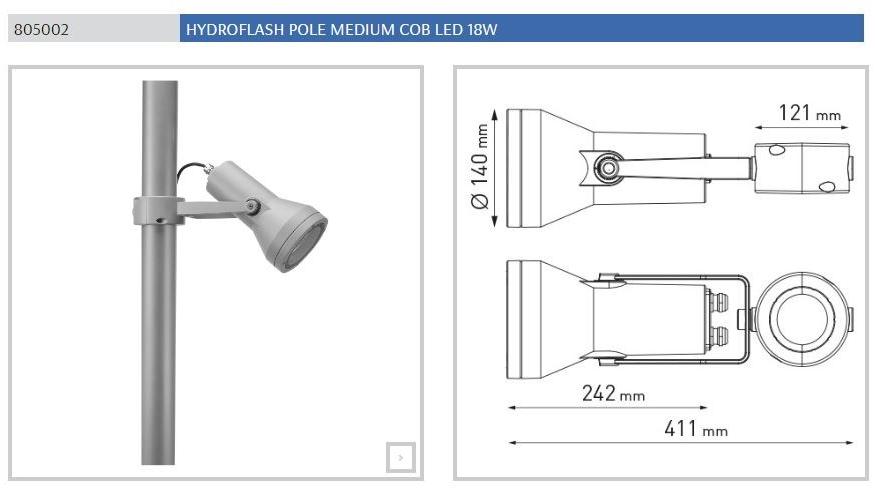 PUK Светодиодный уличный фонарь из литого под давлением алюминия Hydroflash sun-id-1513337 - Вид №20