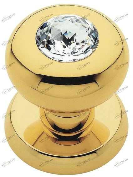 LINEA CALI' Дверная ручка из хромированной латуни с кристаллами swarovski® Elika crystal sun-id-1474424