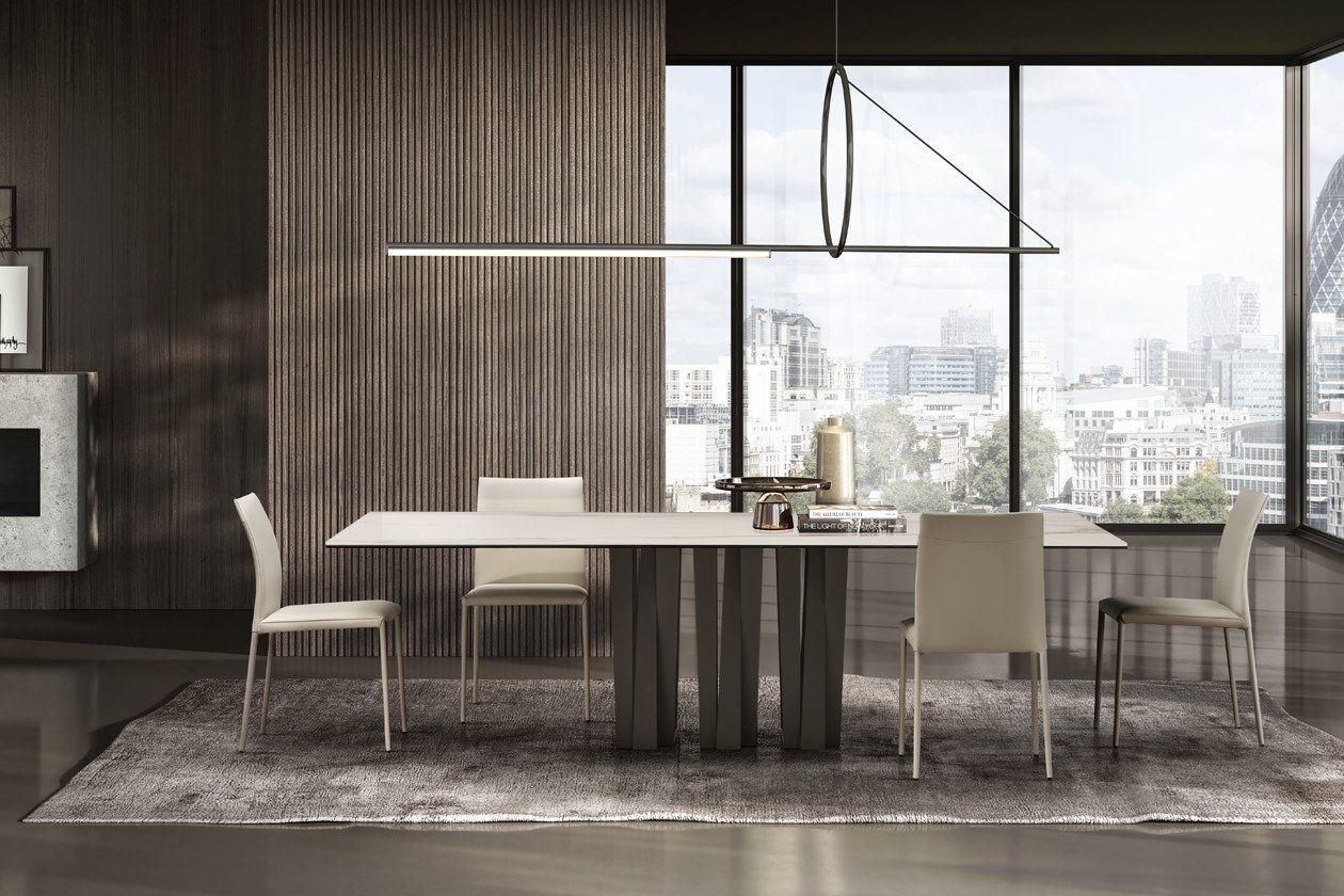 Прямоугольный керамический стол с металлическим основанием EFORMA NARCISO ARCH-00039814 - Вид №2