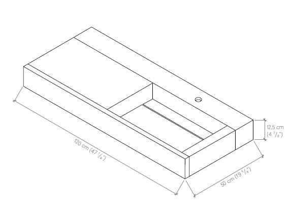Подвесной одиночный умывальник с подвесным комодом Atlas Concorde Habitat Dialogo ARCH-00019182 - Вид №8