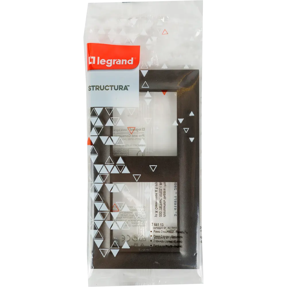 Рамка для розеток и выключателей Legrand Structura 2 поста цвет магнезиум 82064677 STLM-2190041 - Вид №4