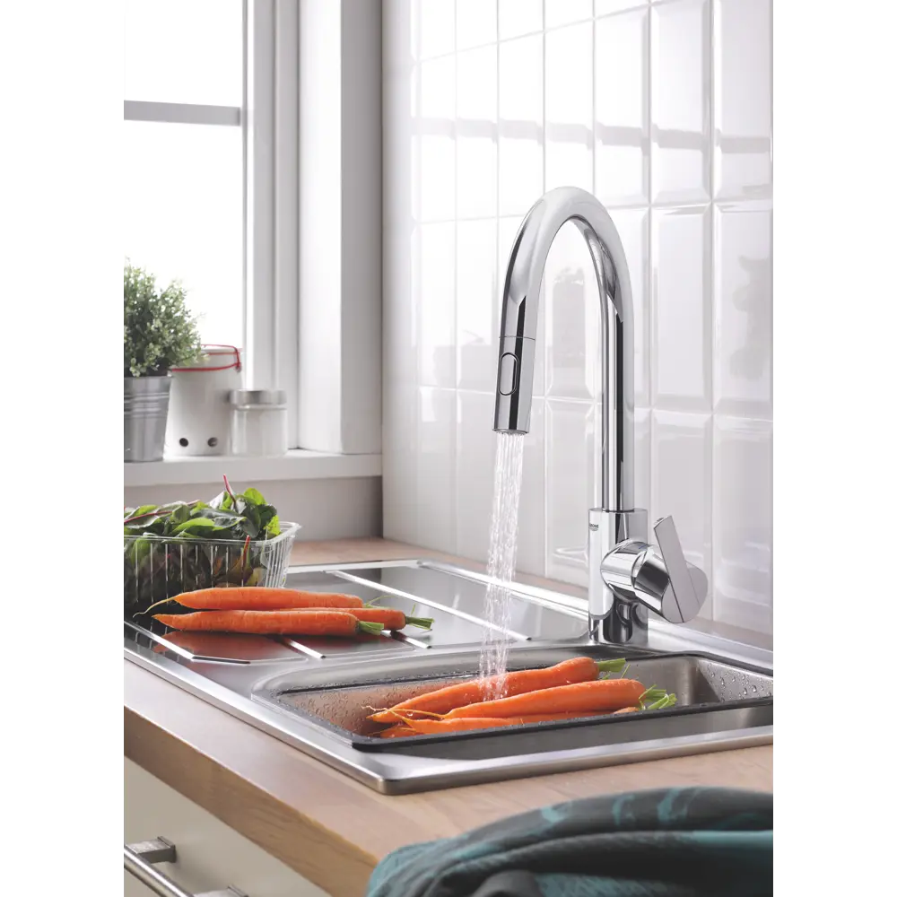 Смеситель для кухни GROHE Feel выдвижной, цвет хром 82247224 STLM-2209415 Feel Clova - Вид №21
