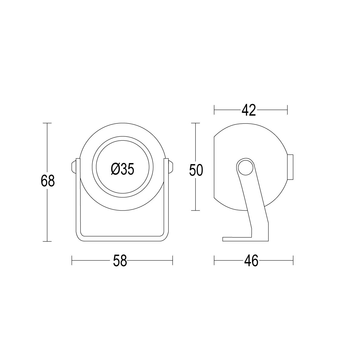 Алюминиевый поворотный наружный прожектор с порошковым покрытием Ghidini Lighting центр ARCH-00134285 - Вид №6